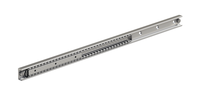 Linear ball rails with single slider