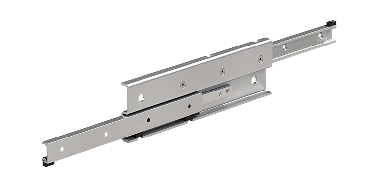 Telescopic rails with high load capacity