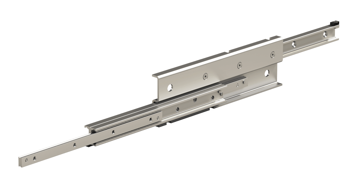 Over extension telescopic rails