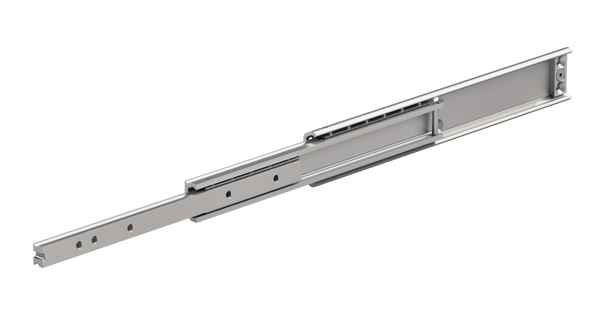 Full extension telescopic rails