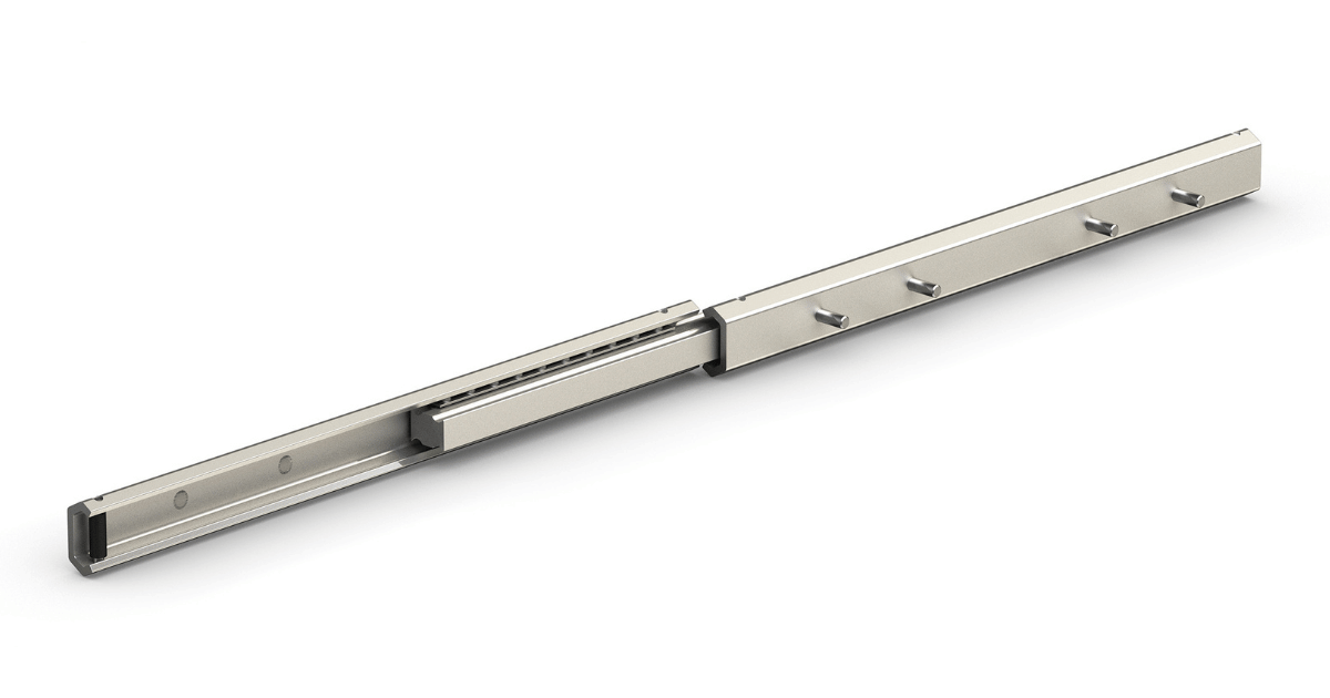 Full extension telescopic rails