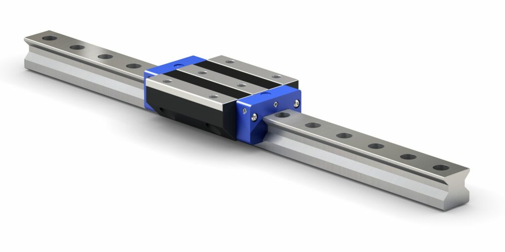 Monoguide with recirculating rollers with lubrication innovation